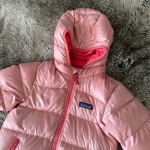 PATAGONIA hi loft down puffer coat pink 4T toddler hoody